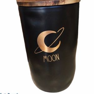 Rae Dunn Black MOON 🌙 Canister w/ GOLD lettering